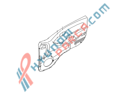 KAPI DÖŞEMESİ ÖN SOL H100 KAMYONET ( CAM DÜĞMESİZ )-